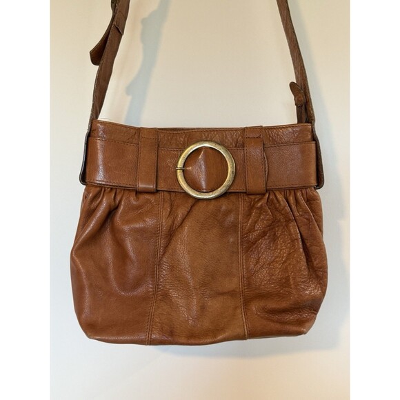 Vera Pelle Avorio Women’s Shoulder Bag Purse Brown Leather from Italy MRSP $150 - Picture 2 of 16